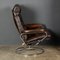 Buttoned Leather Swivel Chair, 1970 4