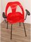 Vintage Chair in Red Thermoformed Plastic and Metal, 1970 11