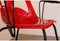 Vintage Stuhl aus Rotem Thermogeformten Kunststoff und Metall, 1970 3