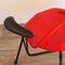 Vintage Chair in Red Thermoformed Plastic and Metal, 1970 5