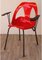 Chaise Vintage en Plastique Thermoformé Rouge et Métal, 1970 8