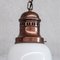 Lámpara colgante vintage en dos tonos de vidrio y cobre, años 30, Imagen 7