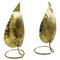 Italian Table Lamps in Brass by Tommaso Barbi for Bottega Gadda, 1970s, Set of 2 1