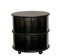 Italian Round Bedside Table in Lacquered Wood, 1970s 4