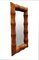 Italian Bamboo Style Carved Wooden Wall Mirror from Maison Charles, 1970s 2