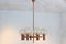 Copper and Handblown Glass Chandelier by Ott International, 1960s, Image 1