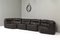 Dark Brown Leather Modular Sofa by Friedrich Hill for Walter Knoll / Wilhelm Knoll, Germany, 1970s, Set of 5, Image 4