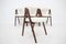 Teak and Sheep Fabric Dining Chairs, Denmark, 1960s, Set of 4, Image 6