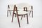 Teak and Sheep Fabric Dining Chairs, Denmark, 1960s, Set of 4 10