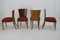 Art Deco Dining Chairs H-214 attributed to Jindrich Halabala for Up Závody, 1950s, Set of 4 9