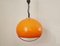 Large Mid-Century Orange Meblo Pendant by Harvey Guzzini, Italy, 1970s 4