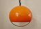 Large Mid-Century Orange Meblo Pendant by Harvey Guzzini, Italy, 1970s 3