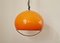 Large Mid-Century Orange Meblo Pendant by Harvey Guzzini, Italy, 1970s 5