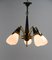 Cubism Brass and Glass Chandelier, 1930s 4