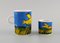 Dutch Cobra Coffee Cup, Plate and Egg Cup by Corneille, 1980s, Set of 3 2