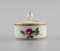 Small Meissen Pink Rose Lidded Tureen in Hand-Painted Porcelain with Gold Edge 2