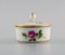 Small Meissen Pink Rose Lidded Tureen in Hand-Painted Porcelain with Gold Edge, Image 2