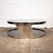 Stainless Steel Clear Tab Glass Coffee Table attributed to Gallotti & Radice, 2000s 8