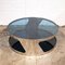 Tavolino da caffè in acciaio inossidabile e vetro trasparente attribuito a Gallotti & Radice, 2000, Immagine 3