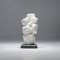 Carrara Marmor Skulptur mit Sockel aus Blaustein von Jan Keustermans, 2000er 1