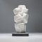 Carrara Marmor Skulptur mit Sockel aus Blaustein von Jan Keustermans, 2000er 8