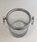 Champagne Bucket in Glass and Silver Metal, 1970s 12