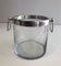 Champagne Bucket in Glass and Silver Metal, 1970s 1