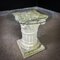 Mesa de centro de columna griega de yeso desgastado con tablero de vidrio, Imagen 1