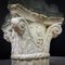 Weathered Plaster Greek Column Coffee Table with Glass Top 6