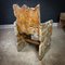 Tree Slice Wabi Sabi Grey Wood Chair 5