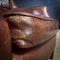 Vintage Dark Brown Sheep Leather Armchair with High Back, Image 8