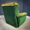 Botanically Green Leather Laauser Armchair, 1970s 7