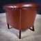 Vintage Dark Brown Sheepskin Club Chair 8