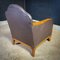 Art Deco Leather Armchair with Wooden Armrests 19