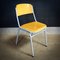 Chaise d'École Vintage avec Cadre Gris par Party Marko 3