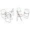 Chaises Pliantes Mid-Century en Chrome, 1970s, Set de 6 1