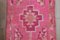 Alfombra Oushak turca vintage de lana rosa, Anatolia, años 70, Imagen 8