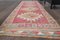 Vintage Turkish Red Wool Oushak Runner Rug, 1960s 2