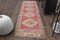 Vintage Turkish Red Wool Oushak Runner Rug, 1960s 1