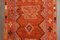 Alfombra de pasillo rústica turca vintage de lana naranja, años 50, Imagen 8