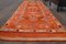 Vintage Turkish Orange Wool Rustic Runner Rug, 1950s 2