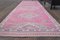 Vintage Turkish Pink Hand-Knotted Wool Runner Rug, 1960s 2