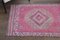 Vintage Turkish Pink Hand-Knotted Wool Runner Rug, 1960s 6