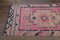 intage Turkish Pink Wool Oushak Runner Rug, 1960s 6