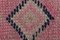 intage Turkish Pink Wool Oushak Runner Rug, 1960s, Image 9
