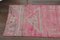 Vintage Turkish Pink Wool Oushak Runner Rug, 1960s, Image 6