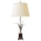 Mid-Century Modern Table Lamp with Organic Leaves Decoration, Italy, 1960s 1