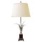 Mid-Century Modern Table Lamp with Organic Leaves Decoration, Italy, 1960s, Image 1