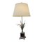 Mid-Century Modern Table Lamp with Organic Leaves Decoration, Italy, 1960s 3