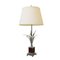 Mid-Century Modern Table Lamp with Organic Leaves Decoration, Italy, 1960s 2